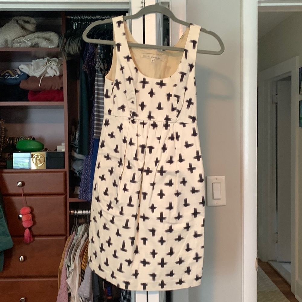 Black and white mini dress